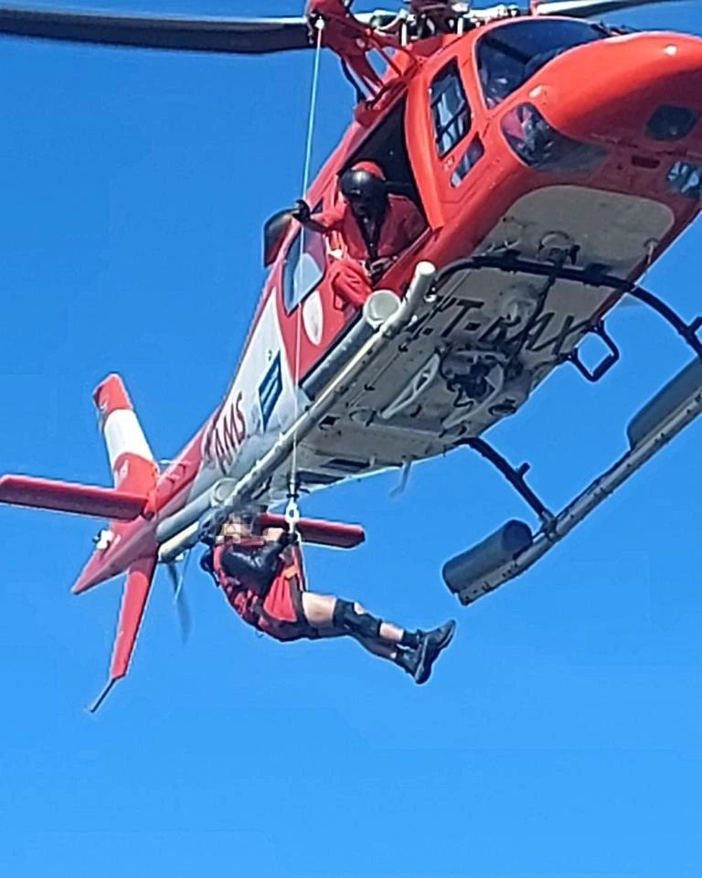 Injured hiker airlifted from one of the highest peaks (Towerkop)