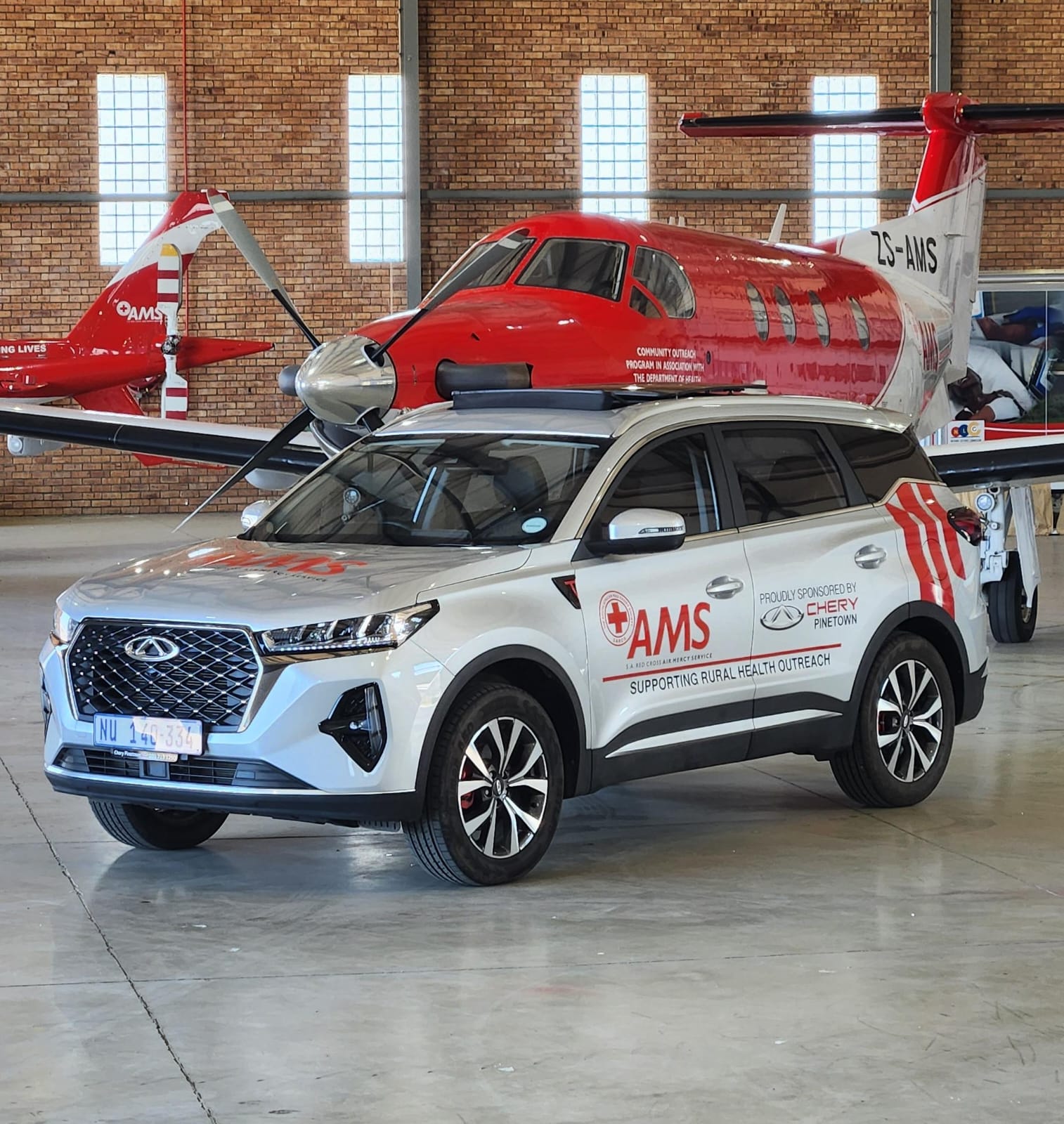 AMS Rural Health Outreach Ground Support proudly driven by Chery